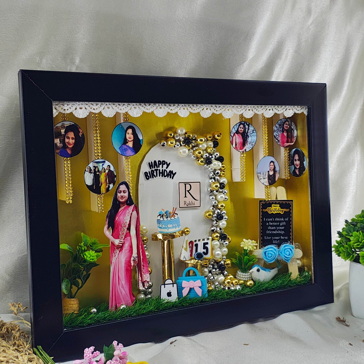 Memo Box – Personalized 3D Birthday Frame for Girls - Yaadric