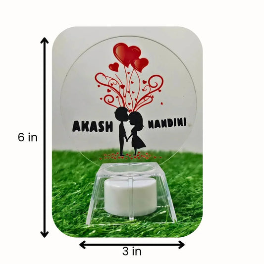 Mini Couple Acrylic Lamp – LED Love Gift (With or Without Name) - Yaadric