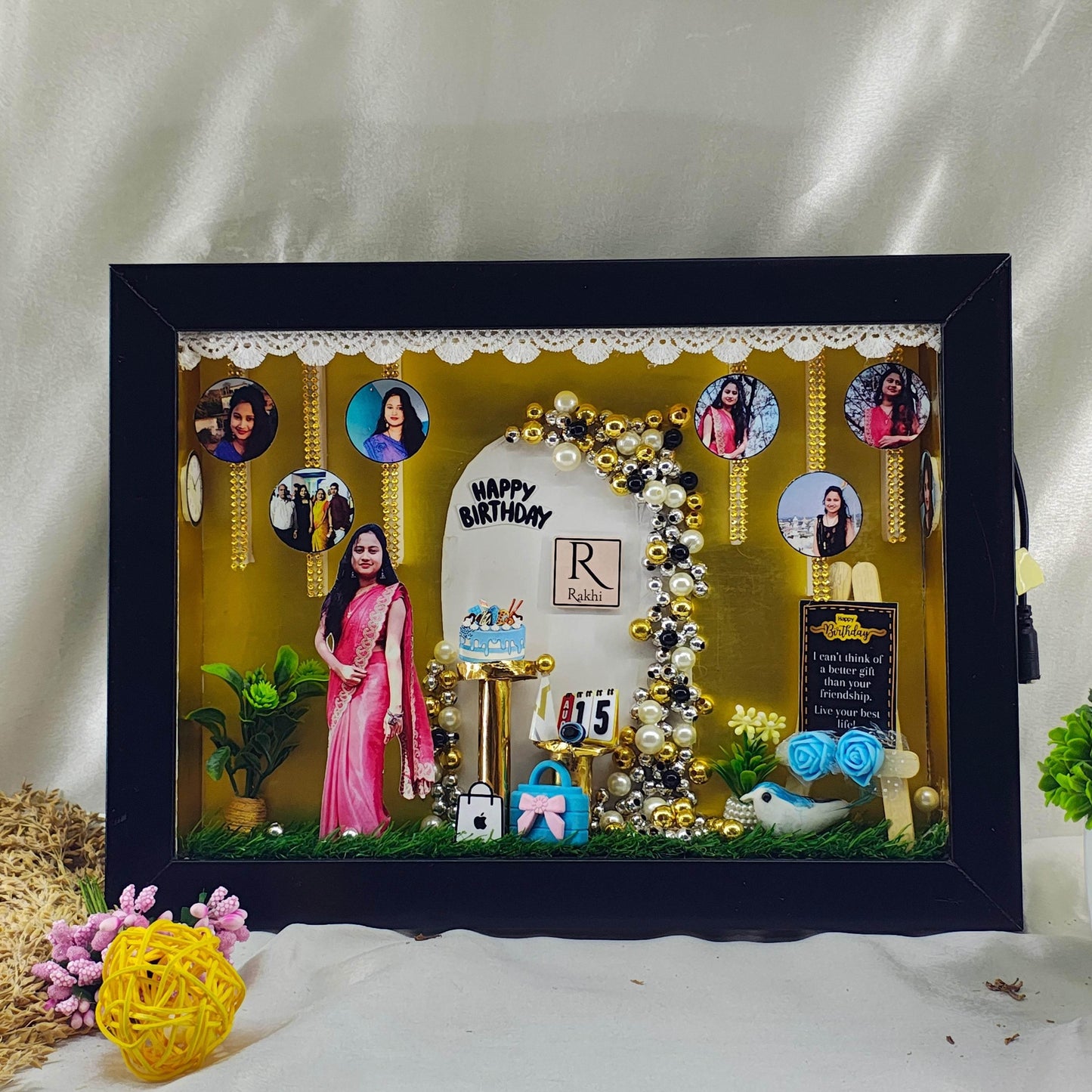 Memo Box – Personalized 3D Birthday Frame for Girls - Yaadric