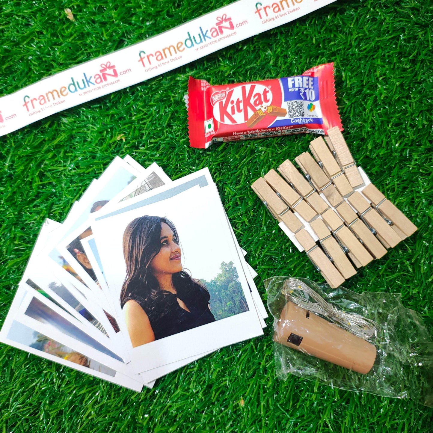 Polaroids Hamper with Light, Clip - Yaadric
