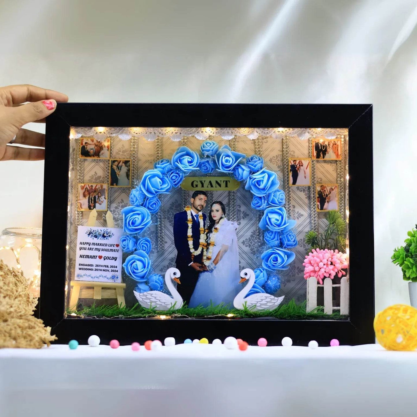 Memo Box โ Wedding Couple 3D Frame - Yaadric