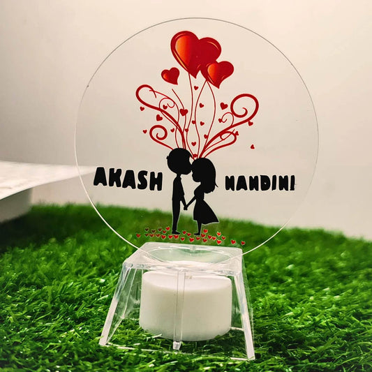 Mini Couple Acrylic Lamp – LED Love Gift (With or Without Name) - Yaadric