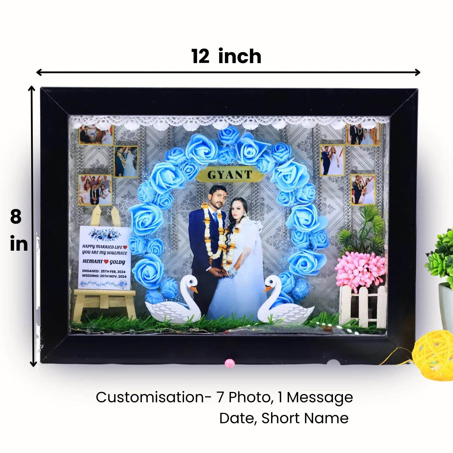 Memo Box – Wedding Couple 3D Frame - Yaadric